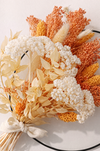 Kit couronne fleurs séchées – Terracotta moderne