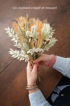 Kit couronne fleurs séchées – Signature dorée
