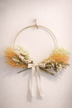 Kit couronne fleurs séchées – Signature dorée