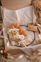 Kit couronne fleurs séchées – Terracotta moderne