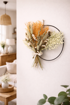 Kit couronne fleurs séchées – Signature moderne