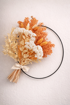 Kit couronne fleurs séchées – Terracotta moderne